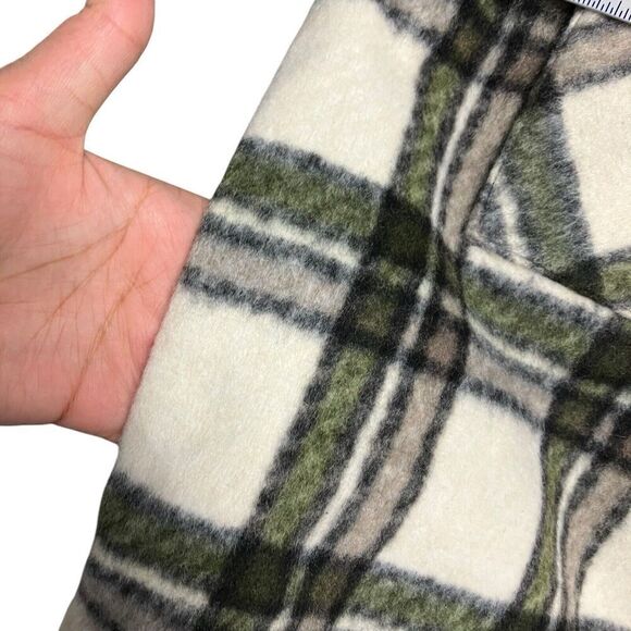 BLANK NYC Shacket Womens‎ XL Cream Wool Blend Flannel Snap Outsider Jacket - Picture 10 of 14